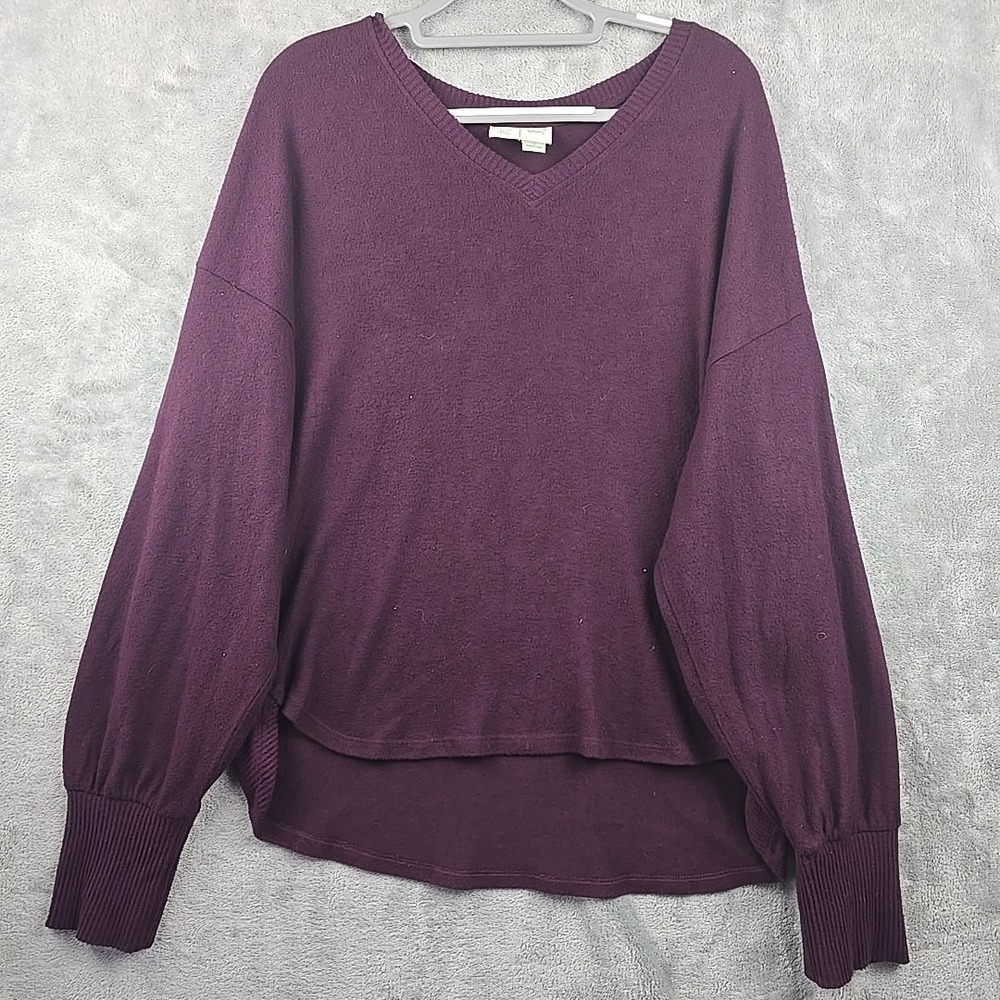 Saturday Sunday By Anthropologie Sweater Womens Large Purple Pullover Lounge
